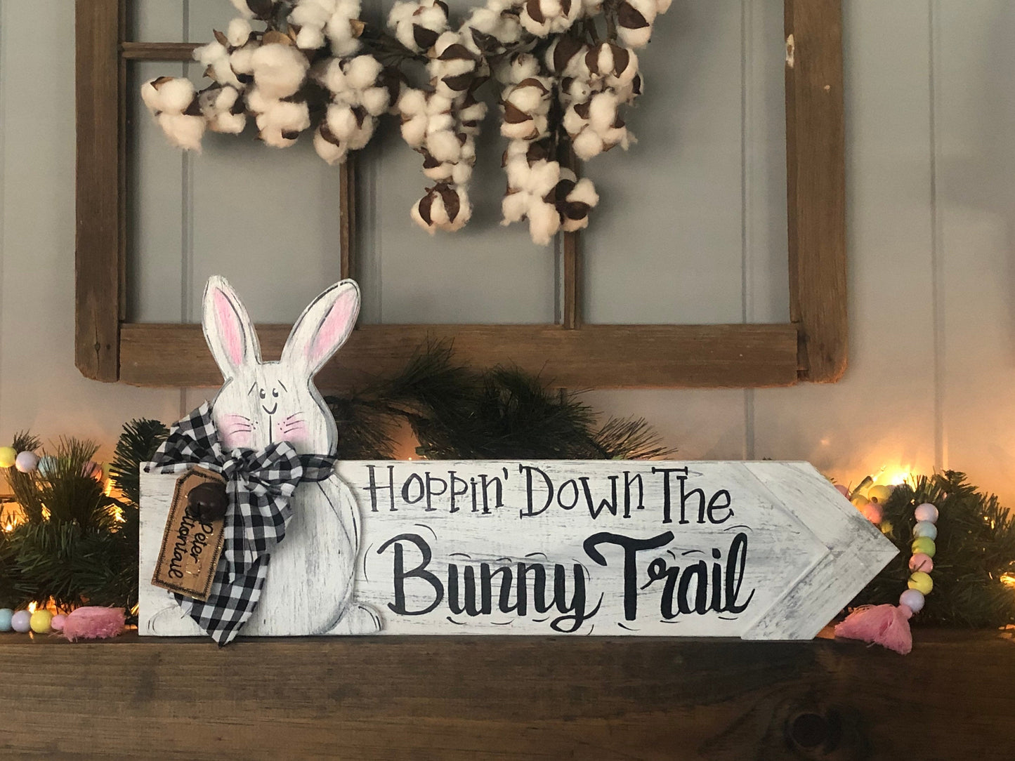 Spring shelf sitter Easter decor bunny decor wooden bunny bunny trail farmhouse bunny decor