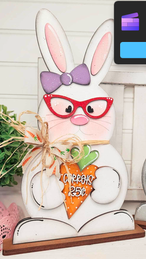 Easter Bunny Shelf Sitter Couple – Southern Threads and Woodwork