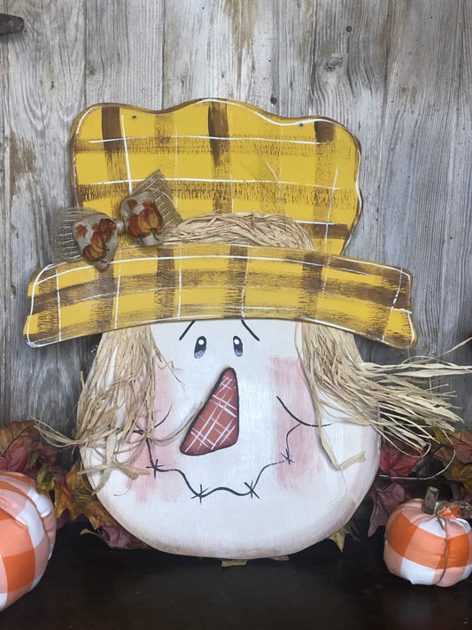 Wooden Scarecrow door hanger|fall decor|scarecrow door hanger |fall door|fall decoration|scrarecrow|wooden door hanger
