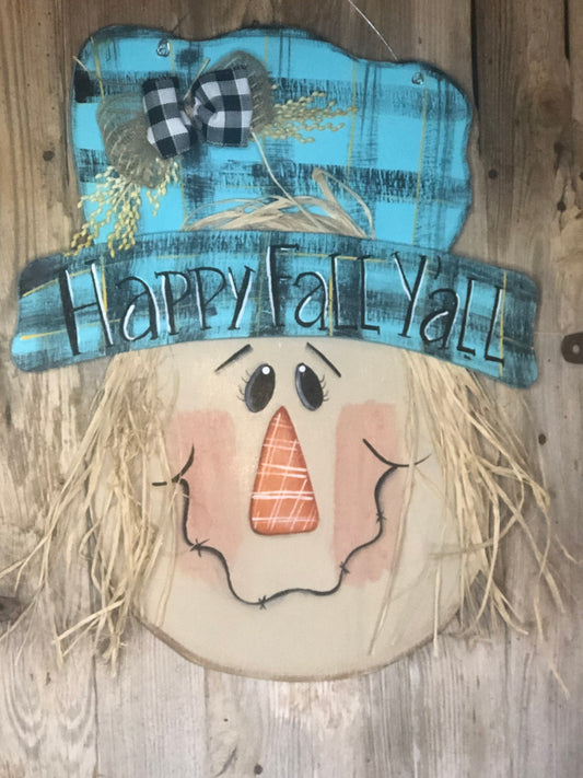 Wooden Scarecrow door hanger|fall decor|scarecrow door hanger |fall door|fall decoration|scrarecrow|wooden door hanger