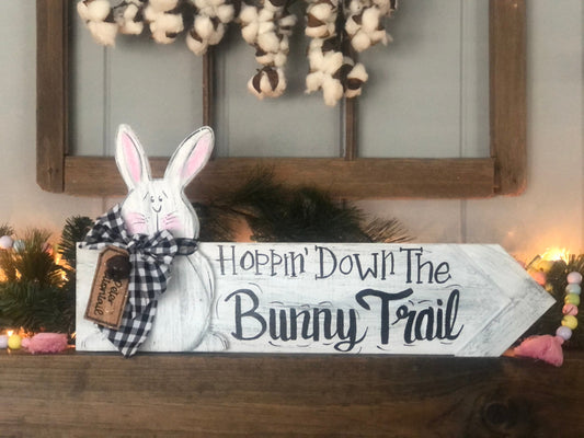 Spring shelf sitter Easter decor bunny decor wooden bunny bunny trail farmhouse bunny decor