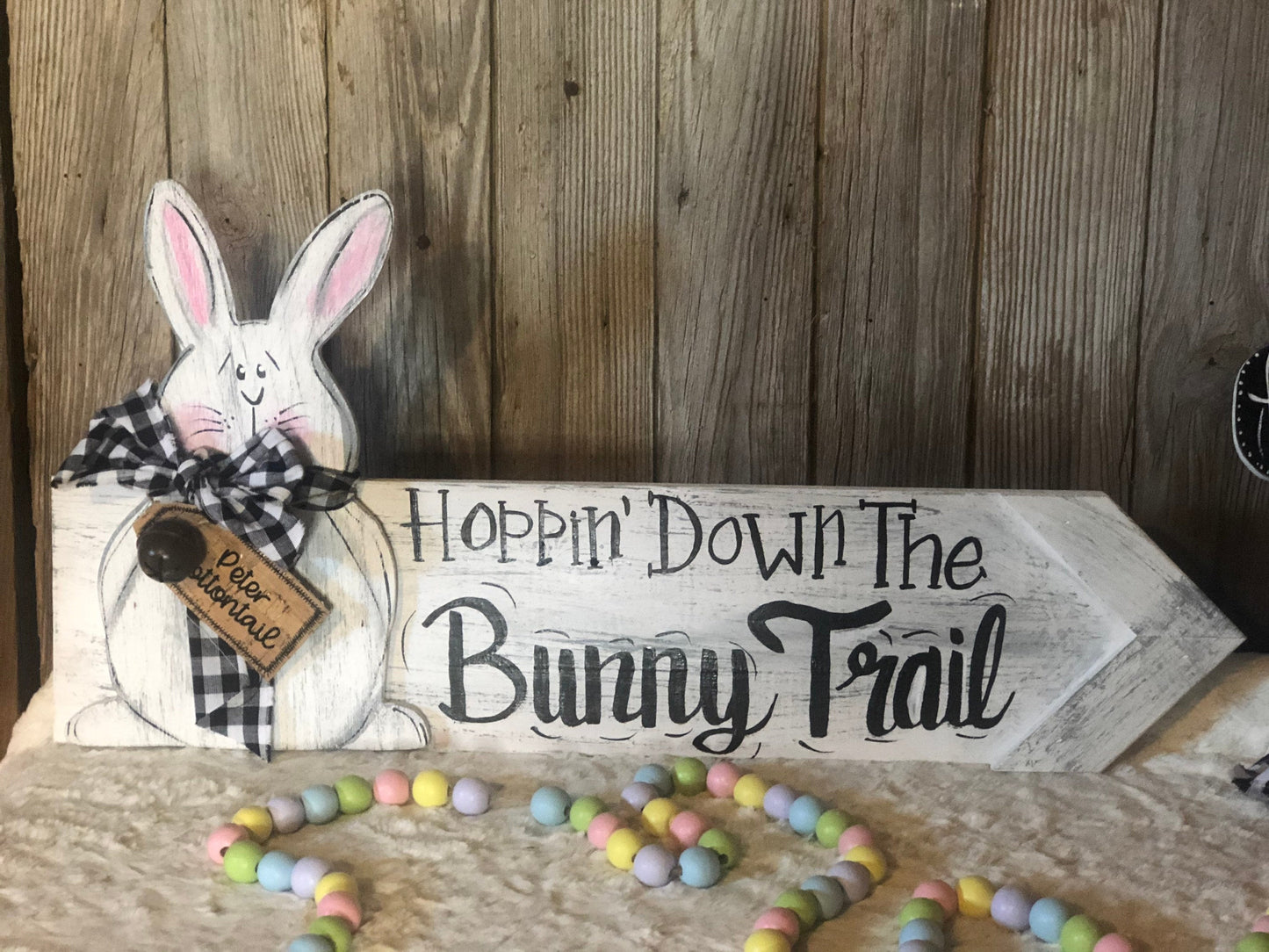 Spring shelf sitter Easter decor bunny decor wooden bunny bunny trail farmhouse bunny decor