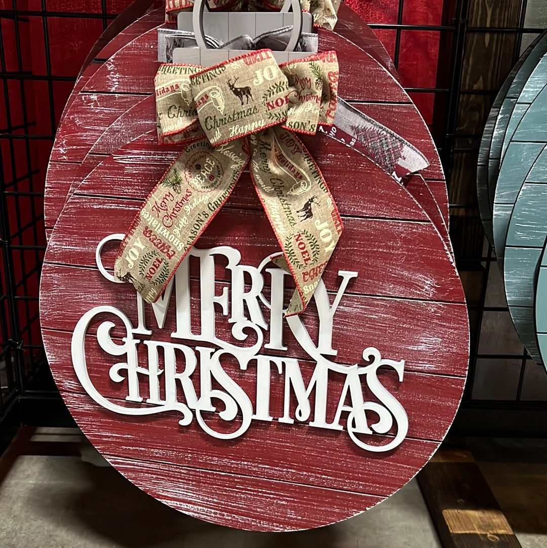 Merry Christmas Ornament door hanger