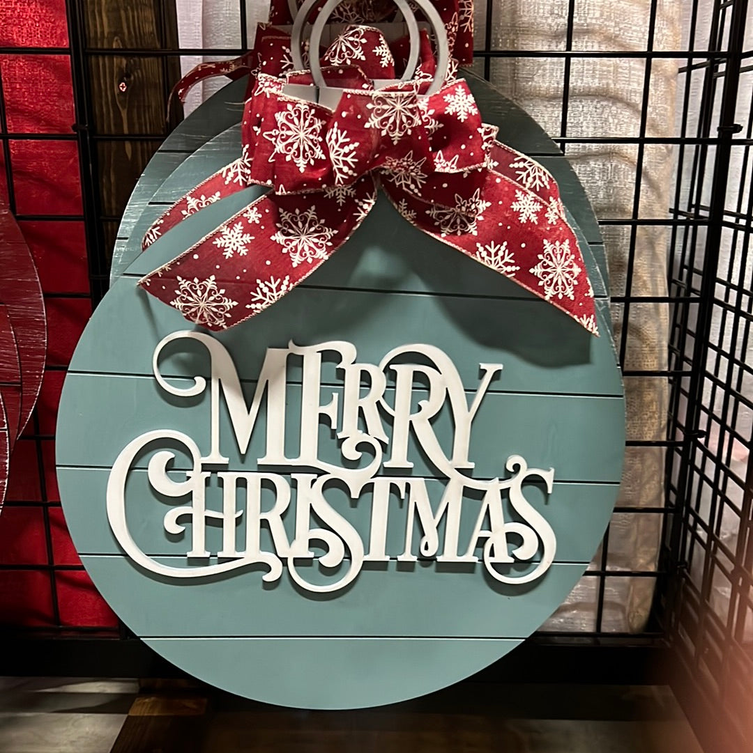 Merry Christmas Ornament door hanger