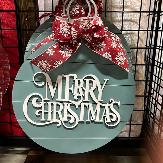 Merry Christmas Ornament door hanger