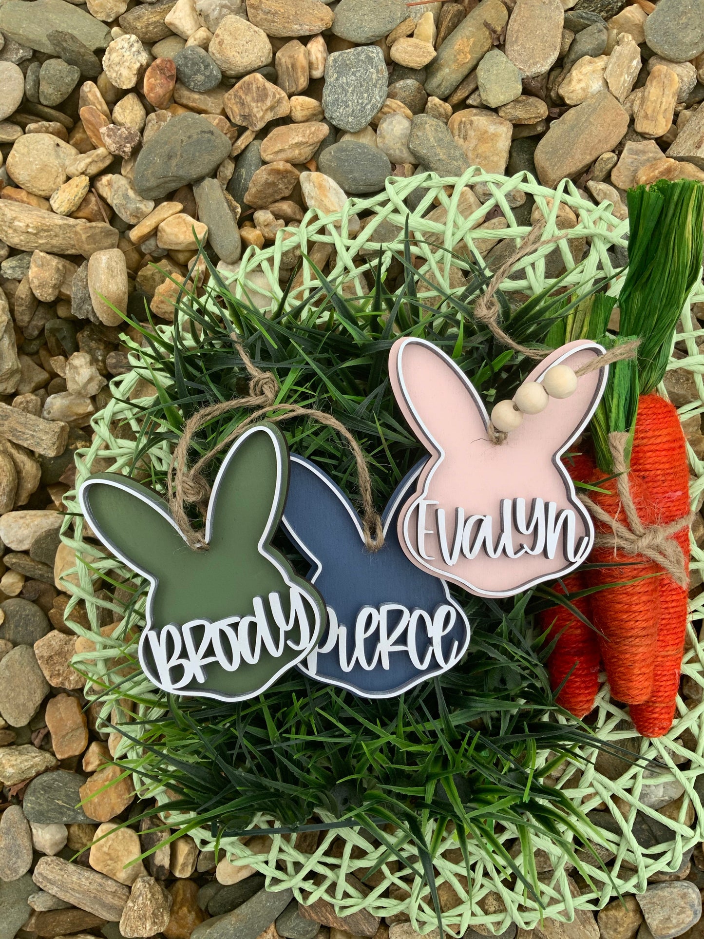 Easter basket tag, Gift tag, personalized Easter gifts, Bunny tags, Bunny cutout, Custom Bunny Tag